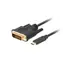 Lanberg USB-C - DVI-D 24+1 černá / Kabel / 3m