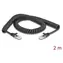 Delock černá / Spirálový kabel RJ45 / Cat.5e / 2 m
