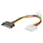 Lanberg / Napájecí kabel / Molex 4pin (F) - SATA 15pin (M) / 15 cm