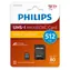 Philips microSDXC 512 GB + adaptér / Micro SD karta / Class 10 / UHS-I U1 / čtení: 80 MB/s / zápis: 30 MB/s