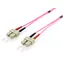 Equip optický kabel SC-SC OM4 10m fialová / Patch kabel / Multimode / Duplex / LSZH