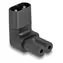 Delock / Napájecí adaptér / IEC 60320 C8 - C7 / úhlový / 250 V / 2,5 A / černý