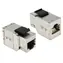 DeLock / Keystone modul RJ45 samice-samice / Cat.6A / stříbrná