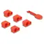 Delock RJ45 Port Blocker Set červená / Blokátor portů / RJ45 / 10 ks + klíč / plast