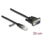 DeLock / Kabel RJ45 na sériový RS-232 D-Sub9 / konzolový / 0,3 m / černá