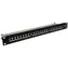 XtendLan černá / Patch panel / 19" / 24 portů / Cat6a / stíněný