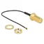 Delock šedá/zlatá / Anténní kabel RP-SMA - MHF4 / 10 cm