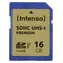 Intenso 16 GB / Paměťová karta SDHC / UHS-I / Class 10 / čtení až 45 MB/s / zápis až 10 MB/s
