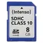 Intenso 8GB / Paměťová karta SDHC / Class 10 / čtení 20 MB/s / zápis 12 MB/s