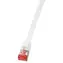 LogiLink CAT6A bílá / Patch kabel / U/FTP / ploché provedení / 0,5 m