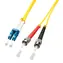 Lindy LC/ST OS2 5m žlutá / Optický kabel duplex / Singlemode / 9/125 µm