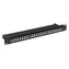 Lanberg Patch panel 24 portů 1U 19" černý / Patch panel / Kat.7 FTP stíněný / RJ-45 / IDC/LSA