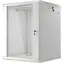 Lanberg WF01-6615-10S šedá / Nástěnný rozvaděč 19" / 15U / 600×600 mm / prosklené dveře / flat pack