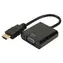 Digitus DA-70461 černá / Převodník HDMI na VGA / audio výstup 3,5 mm / Full HD, UXGA