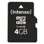 Intenso 4GB / Paměťová karta / MicroSDHC / Class 4 / 20 MB/s / vč. SD adaptéru