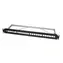 LogiLink Patch panel Keystone 24 portů, nezaplněný, černý / Patch panel / 19" / 1U / Kov