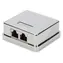 Digitus konsolidační box Cat6a 2x Keystone stříbrná / Zásuvka LAN / stíněná / na omítku / 2x RJ45