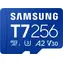 Samsung T7 modrá / Paměťová karta microSDXC / 256 GB / UHS-I U3 / V30, A2 / čtení: 170 MB/s / zápis: 130 MB/s