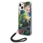 Guess GUOHCP14SHFLSB Flower Strap modrá / Zadní kryt / pro Apple iPhone 14 / se šňůrkou / plastový