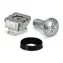 Equip M6 klecové matice a šrouby stříbrná / Montážní sada / 50 sad / šroub 16 mm