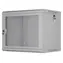Lanberg WF01-6409-23S šedá / Nástěnný rozvaděč / 19" / 9U / 600x450 mm / perforované dveře / flat pack