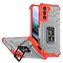 Hurtel Crystal Ring Case pro Samsung Galaxy S22+ červená / Kryt / Hybridní / Magnetický držák