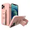 Hurtel Rope Case růžová / Kryt / Xiaomi Redmi Note 10, Redmi Note 10S / gel s poutkem a řetízkem