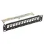 Lanberg Patch panel pro Keystone černý / Patch panel / 12 portů / FTP / 1U / 10" / neosazený