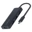 Gembird USB-C hub 4-portový / Hub / USB 3.1 Gen 1 / integrovaný kabel USB-C / 5 Gb/s