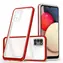 Hurtel 3v1 pouzdro s rámečkem Samsung Galaxy A03s červená / Pouzdro / Průhledné / 3v1