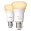 Philips Hue WA 1100 teplá bílá 2 ks / Chytrá LED žárovka / E27 / A60 / 9,5 W / 1100 lm / Bluetooth/Zigbee / stmívatelná