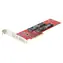 StarTech adaptérová karta PCIe na 2x M.2 NVMe SSD červená / Adaptér / PCIe / 2x M.2 NVMe