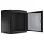 Lanberg Rack 12U/600x450 černá / Stojanový rozvaděč / 19" / Flat pack / Perforované dveře