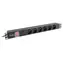 Lanberg PDU černá / Zásuvková lišta do racku / 19" 1U / 6x zásuvka PL / 16 A / 2 m