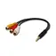 Lindy adaptér 3,5mm jack na 3x RCA černá / Adaptér / Video a audio / 0,25 m