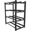 Lanberg Regál na baterie do UPS 830x454 mm černý / Bateriový regál do racku / 4 patra