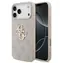 Guess PU 4G Metal Logo růžová / Zadní kryt pro Apple iPhone 18 Pro Max / Kovové logo