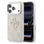 Guess PU 4G Resin Metal Logo pro iPhone 18 Pro Max růžová / Zadní kryt / Umělá kůže / Kovové logo