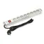 Napájecí lišta do racku 19" hliníková / PDU / 8x zásuvka / 16 A / vypínač / 1,8 m