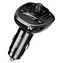 USAMS C21 černá / FM transmitter do auta / Bluetooth 5.0 / Handsfree / 2x USB 3,4A