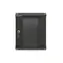 Lanberg WF11 černá / Nástěnný rack / 10" / 6U / 300×300 mm / skleněné dveře / flat pack
