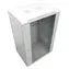 XtendLan 19" šedá / Nástěnný rozvaděč / 18U / 600×600 mm / rozložený / skleněné kouřové dveře