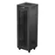 Lanberg Rack 37U/600x600 černá / Stojanový rozvaděč / 19" / Flat pack / Perforované dveře / LCD