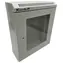 XtendLan Skříň 10" 9U 140×350 mm šedá / Nástěnný rozvaděč / Prosklené dveře / Nosnost 50 kg