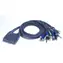 ATEN CS-64US / 4-port KVM USB mini / audio / 0.9m integrované kabely