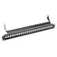 Solarix univerzální modulární patch panel 24 portů černá / 1U