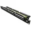 Solarix SX24L-6-UTP-BK-N patch panel 24x RJ45 CAT6 UTP s vyvazovací lištou / 1U / černá