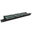 Solarix SX24L-5E-UTP-BK-N patch panel 24x RJ45 CAT5E UTP s vyvazovací lištou / 1U / černá