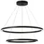 IMMAX NEO FINO SMART závěsné svítidlo 2 kruhy černá / 60+80cm 93W / Zigbee 3.0 & TUYA