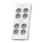 Philips SPN7080WA/58 bílá / Přepěťová ochrana / Schuko / 8 zásuvek / 2m
